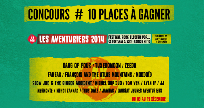 [CONCOURS] Gagnez 10 places pour le festival Les Aventuriers