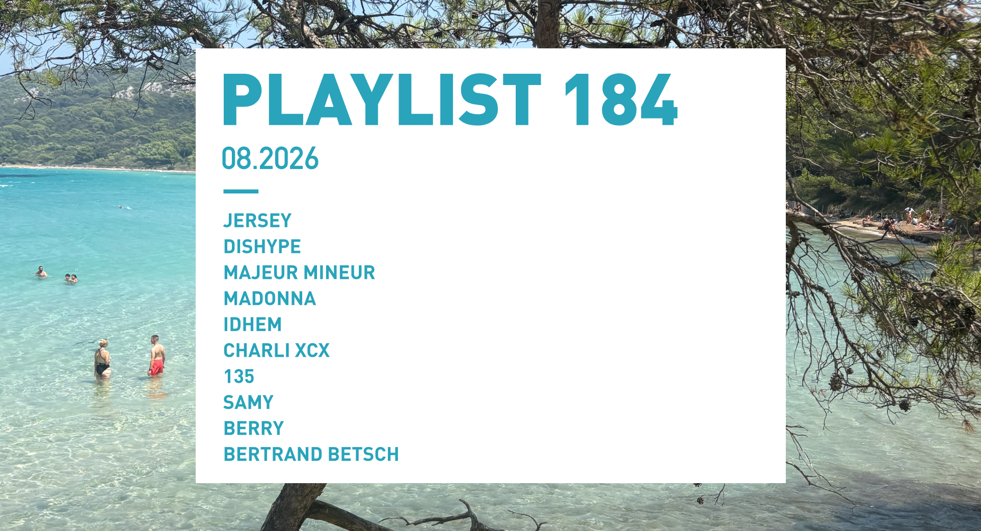 Playlist 184 : Jersey, IDHEM, Madonna, 135, Berry, etc.