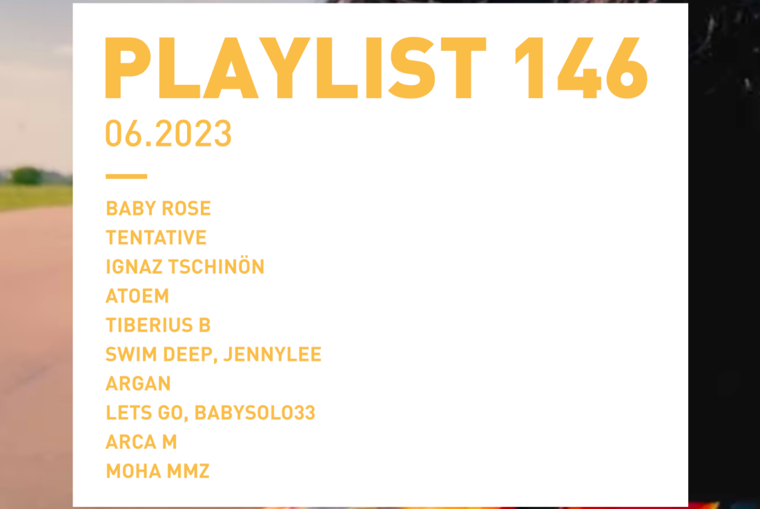 Playlist 146 : Baby Rose, Tentative, argan, Arca M, etc.